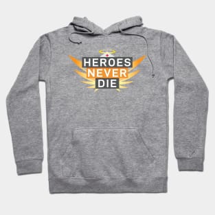 Mercy Heroes Never Die art logo design Hoodie